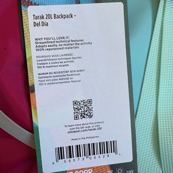 NWT Cotopaxi Tarak 20L Del Dia Backback - Picture 2 of 6